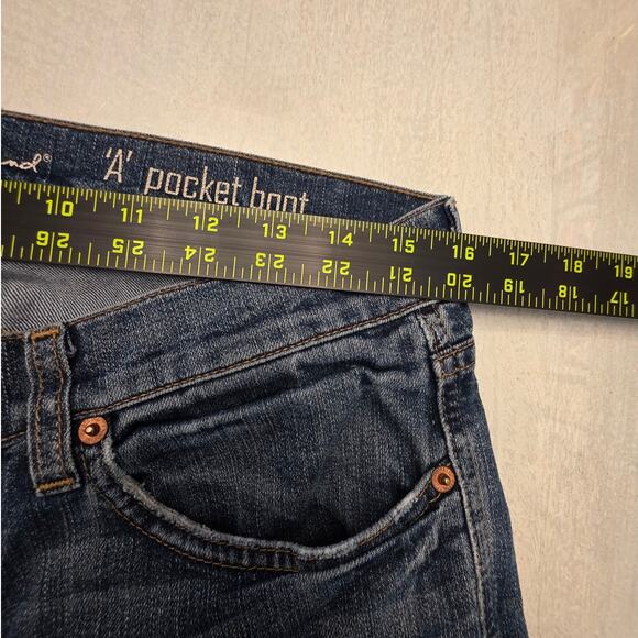 7 For All Mankind "A" Pocket Boot Denim Jeans Y2K SZ 32 - Picture 8 of 10